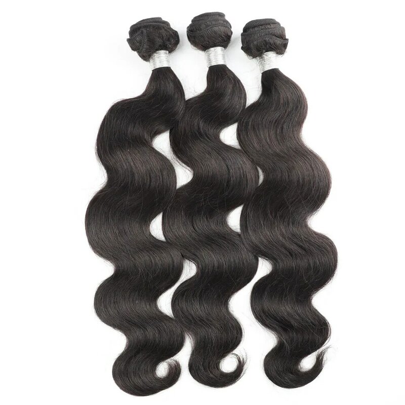 Body wave – tissage de cheveux naturels remy personnalisés, 8-26 pouces, 1/3/4 pièces par lot, pour femmes noires