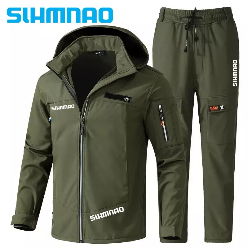男性用ミリタリー戦術アサルトジャケット、ウィンターフィッシングスーツ、登山コート、防水とウォームパンツ、2024