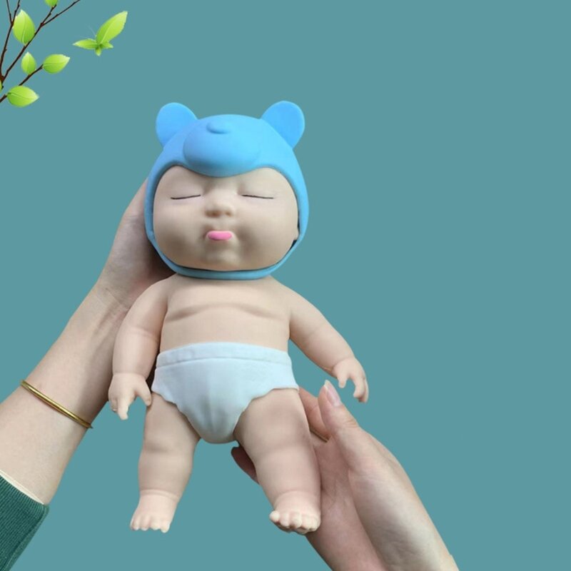 Muñeco blando antiestrés TPR, juguete exprimible para bebé, juguete estirable para apretar a mano, juguete novedoso, accesorios