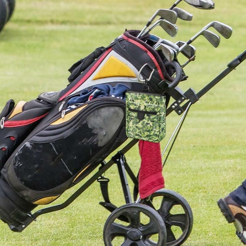 Kołeczek golfowy torba piłka golfowa torba na talię wytrzymała torba na klucze na pas biodrowy z zamkiem błyskawicznym i kieszenią na element obrotowy hak 360 stopni
