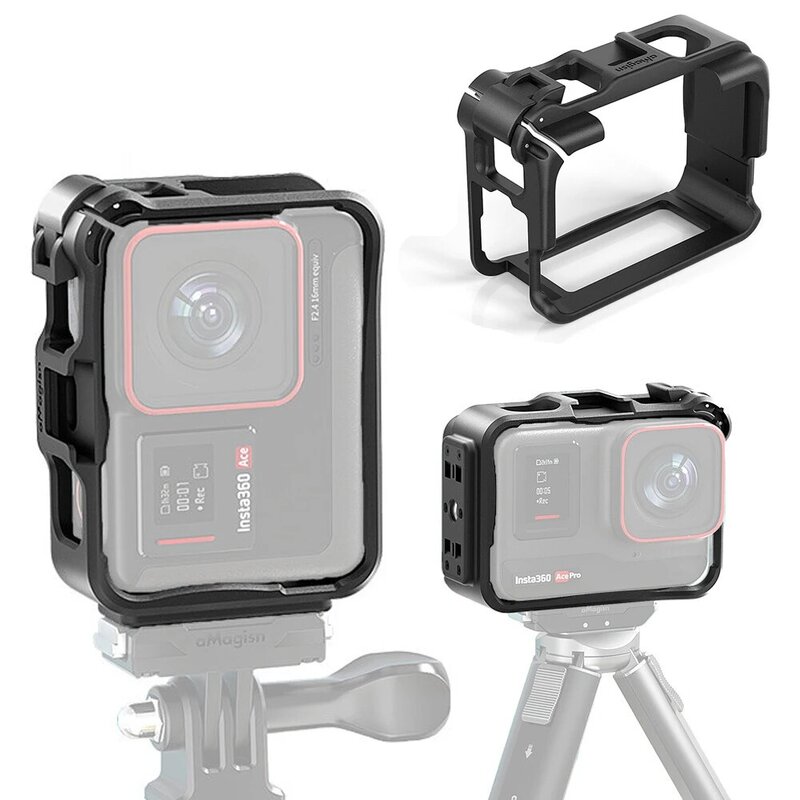 Kandang kelinci plastik untuk Insta360 Ace Pro, bingkai pelindung pelepasan cepat untuk Insta360 Ace aksesoris kamera