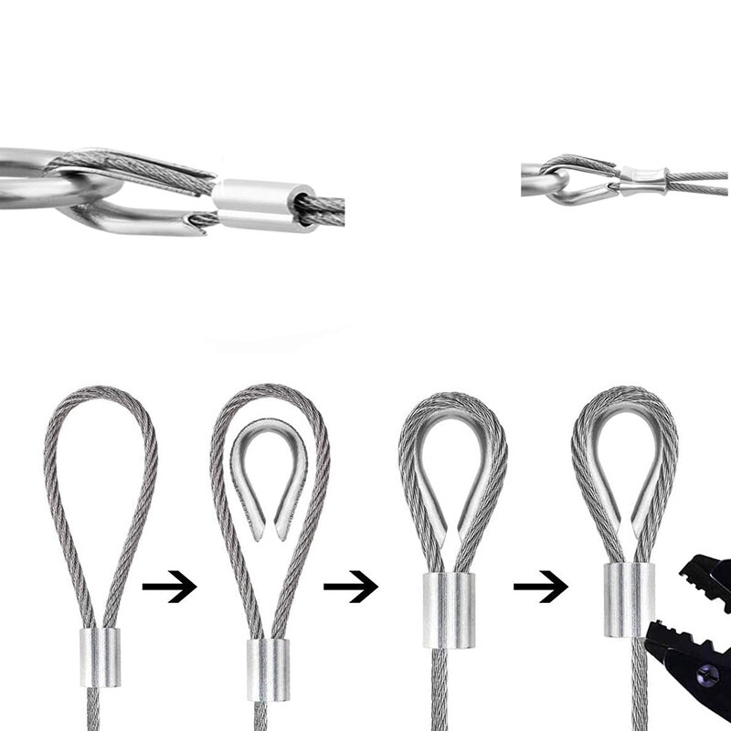 Kit di accessori Hardware rettangolari a vela parasole da 5mm/6mm 15M/3mm fune metallica rivestita in acciaio inossidabile per l'installazione di accessori per tende da sole
