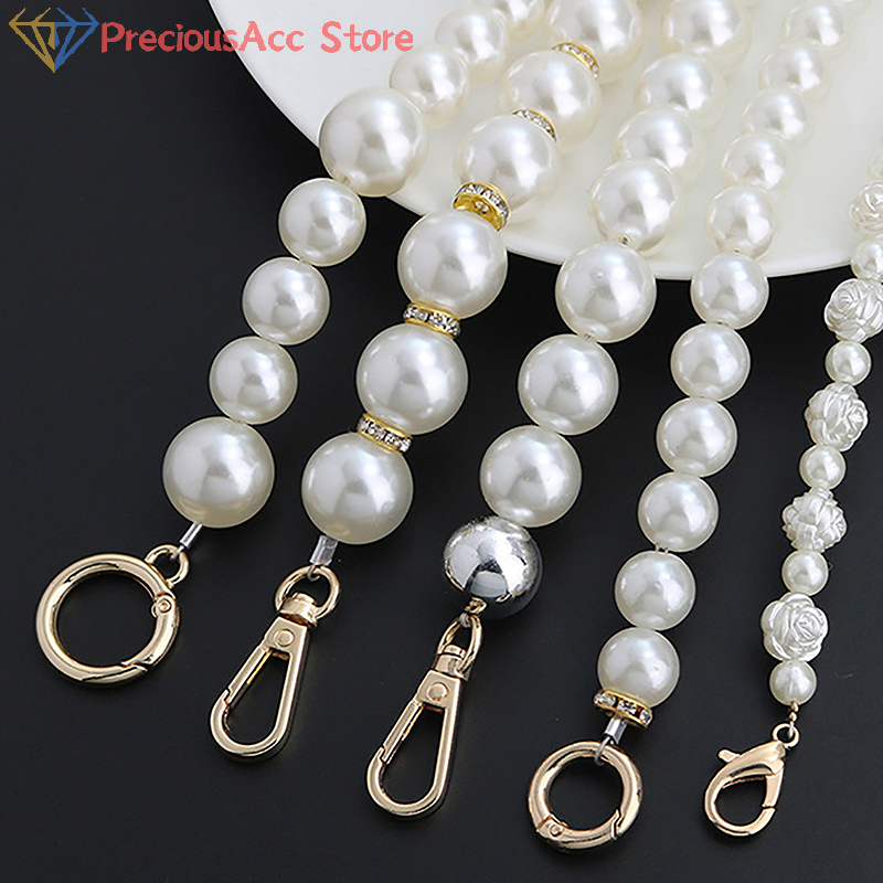 Exquisite Pearl Bag Chain High-grade Handbag Shoulder Chain Handles DIY Purse Replacement Long Beaded Chain Bag Accessories