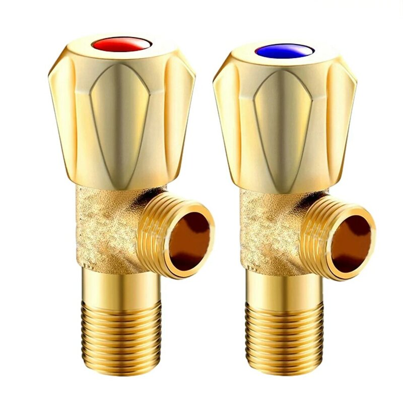 Stainless Steel Angle Valve Hot And Cold Water Flow Control Valve Triangle Valve G1/2 Thread Bathroom Toilet Valve