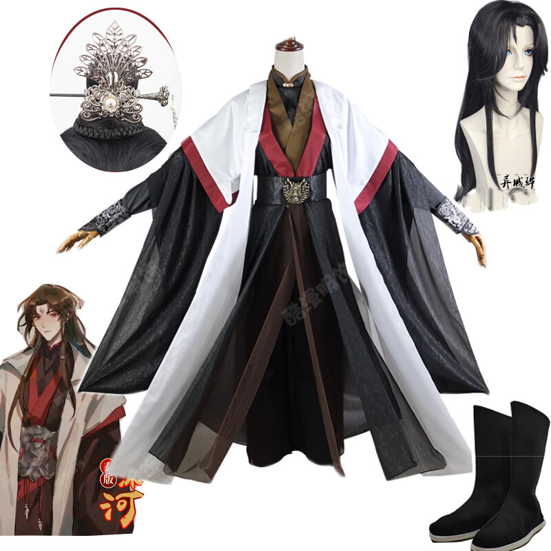 Het Zelfreddende Systeem Van De Uitschot Schurk Anime Luo Binghe Cosplay Kostuum Oude Kostuum Cosplay Pruik Schoenen Rekwisiet Voor Halloween Wome