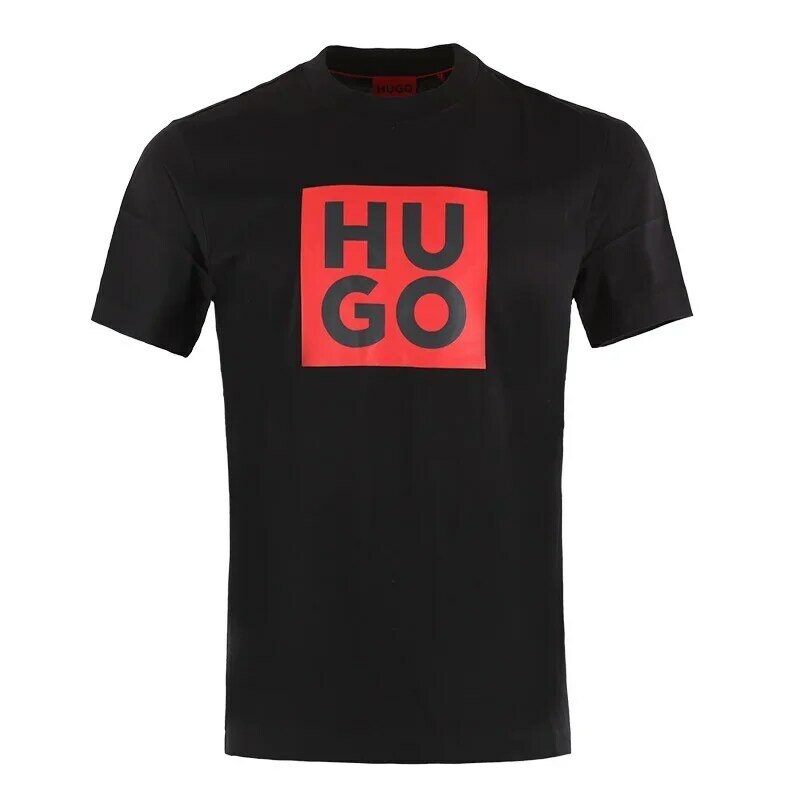 Modieuze Losse Casual T-Shirt Zomer Paar T-Shirt Hugo Baas Heren Bedrukte Grafische Ronde Hals Korte Mouw T Heren Kleding