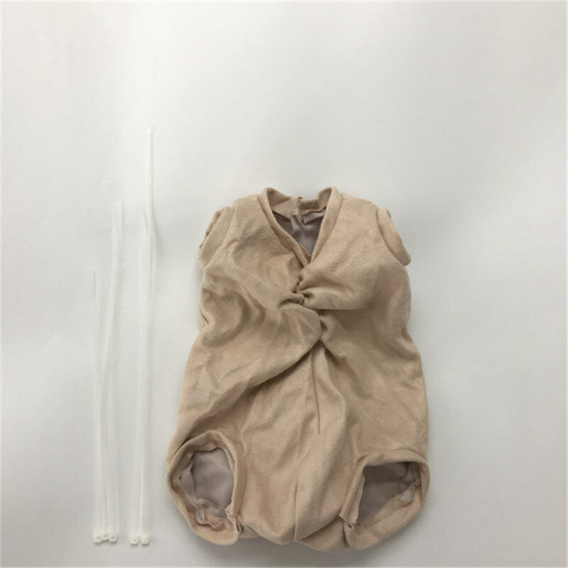 DIY Reborn boneca com corda zip, tecido de poliéster, corpo de pano, acessórios do bebê, 18 ", 22", 24 ", 28"