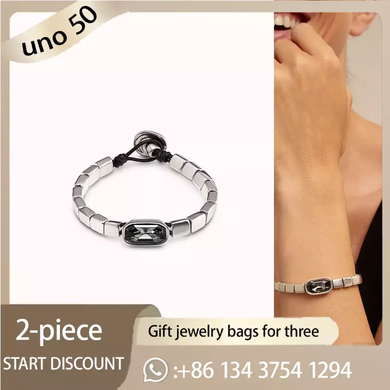 2024 UNO DE 50 Classic 925 Niche Design Women's Silver Bracelet Romantic Boutique Jewelry