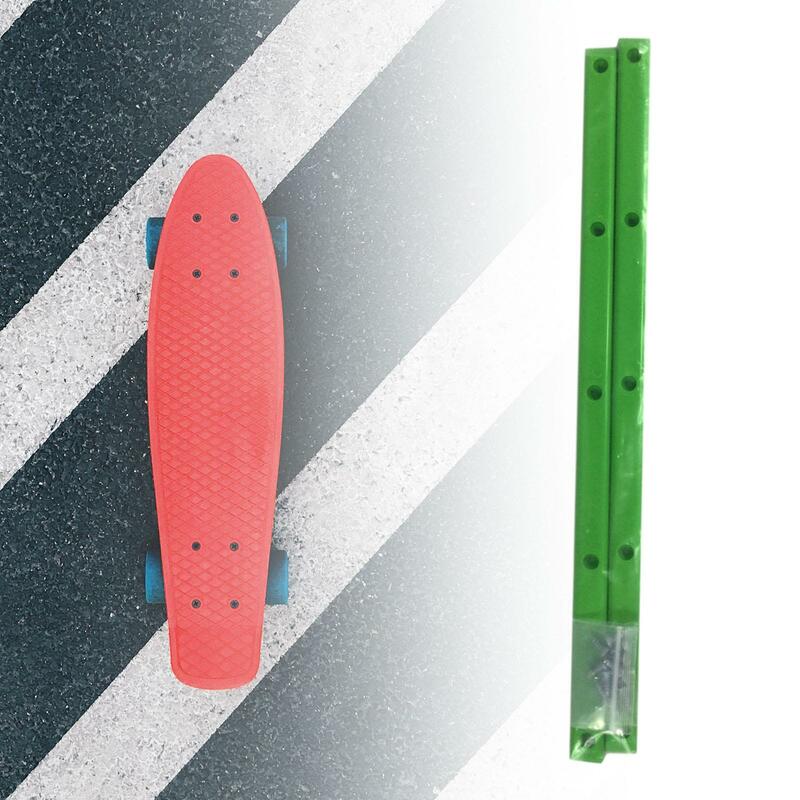 Pair Skateboard Rails Longboard Deck Reduce Friction Edge Protective Strips