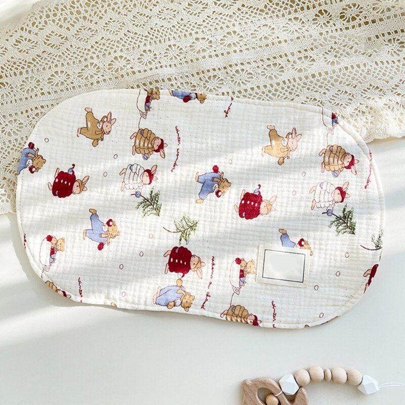 Cuscino a nuvola in garza cotone strati Cuscini piatti per neonati Cuscino a basso profilo per neonato