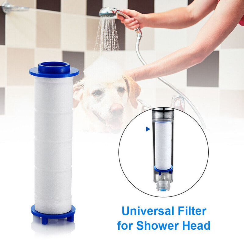 Agua de ducha más segura con filtros de cabezal de ducha de 15 piezas, iones negativos, ducha de baño de mano presurizada, hecha de algodón con filtro