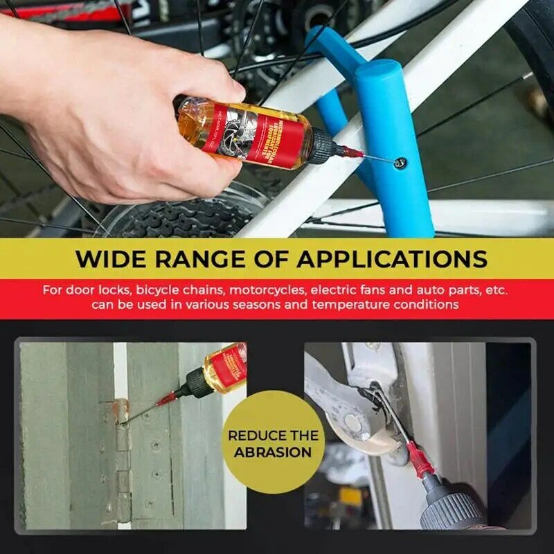 Óleo lubrificante para máquinas domésticas para fechaduras, lubrificante para máquinas, bloqueio de bicicleta, resistente a altas temperaturas, 60ml