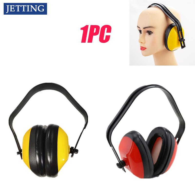 Orejeras insonorizadas de plástico antigolpes para auriculares, protección auditiva, reducción de ruido, color amarillo, 1 unidad