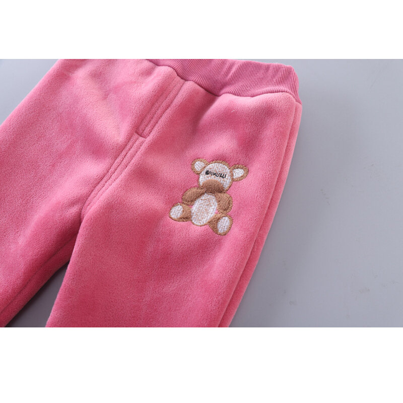 Новый осенне-зимний комплект одежды для мальчиков, теплый свитшот с мультяшным медведем + жилет с капюшоном + штаны, костюм из 3 предметов для детей, детская холодная одежда