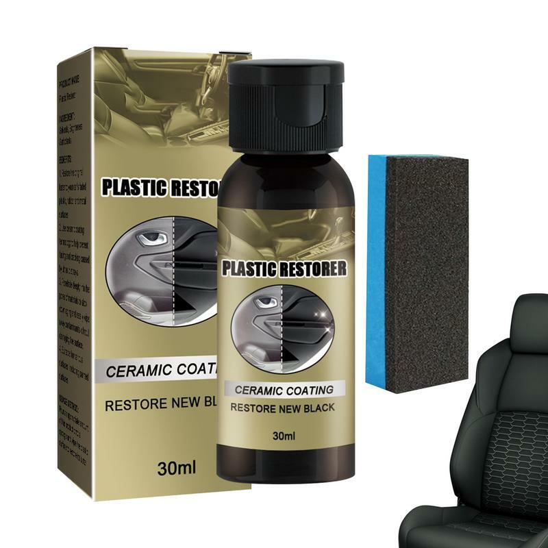 Car Leather Cleaner 30ml Exterior Care Products Car Refurbishment Cleaning Agent With Sponge Exterior Care Products Car Cleaning