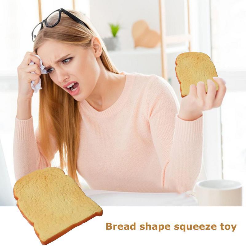 Mainan stres roti mainan pemeras stres mainan tahan air mata elastis kecakapan roti potong stres mainan untuk hadiah stoking pesta rumah