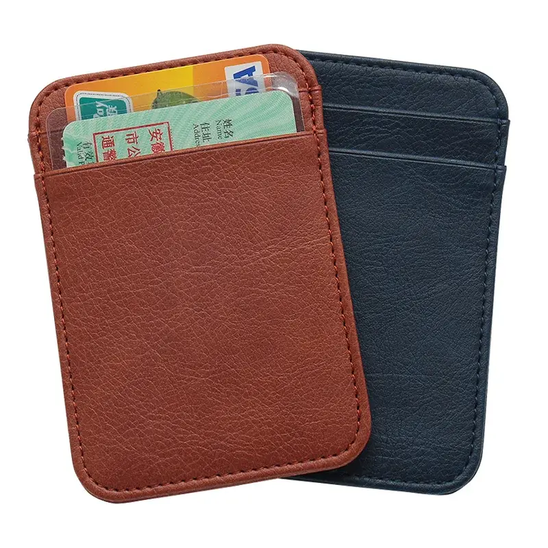 Fashion Double Sided Ultra-thin Card Holder Bank Credit ID Cards Pouch Case Wallet Organizer Thin Business Bank Card Package