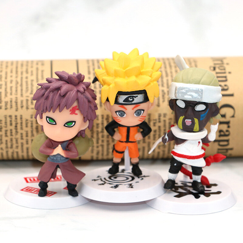 Hot 6 Stks/set Anime Naruto Shippuden Hinata Sasuke Itachi Kakashi Gaara Anime Figuur Q Versie Pvc Figuren Speelgoed Poppen Kid gift