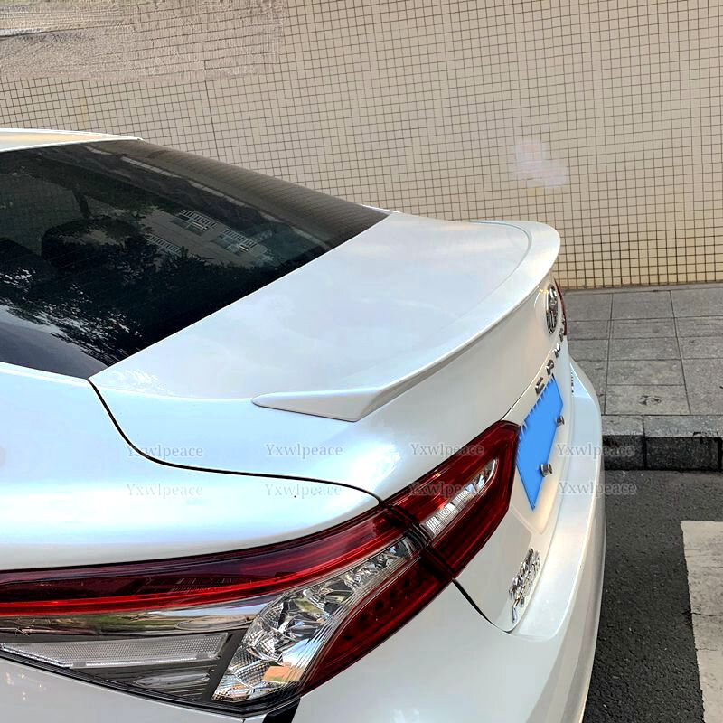 Dla Toyota Camry 2018 2019 2020 2021 Spoiler wysokiej jakości ABS plastikowy niepomalowany kolor tylna pokrywa bagażnika akcesoria samochodowe
