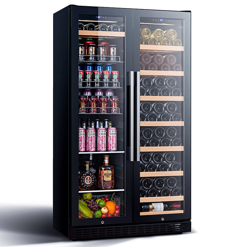 Wine Cellar Refrigerador, Bebidas Refrigerador, Frigorífico com a exposição Prateleiras, Compressor, BJ-635