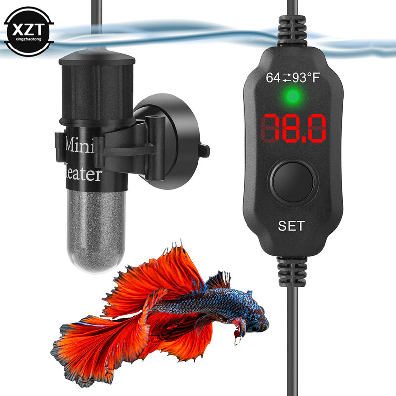 Chauffage LED USB pour petits poissons d'aquarium, régulateur de température réglable, chauffage précieux pour tortue, protection, nouveau