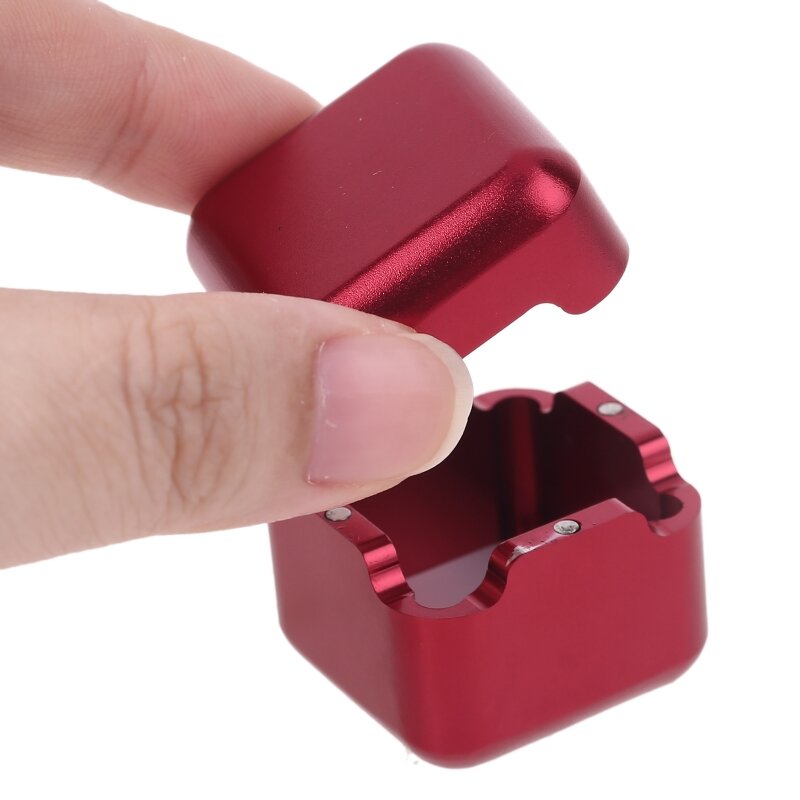 Aluminum Portable Mini Pool Cue Tip Chalk Holder for Carrier for Case Box for Billiard Snooker Accessory