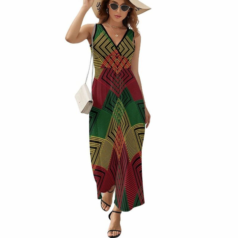 Ensembles de robes pour femmes élégantes, vêtements pour femmes, fibres V2, lignes vertes, jaunes et rouges