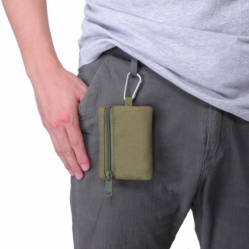 Mini Tactical Wallet Pouch Waterproof EDC Waist Bag Coin Purse Key Card Holders Multi-Purpose Storage Accessory Bag