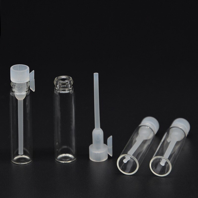 1ml/2ml/3ml Mini profumo di vetro vuoto piccole fiale per campioni provetta per profumo liquido da laboratorio fiale di vetro sottili