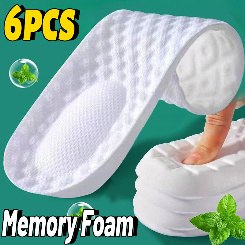 Latex Memory Foam Insoles for Sports Soft Foot Support Shoe Pads High Elastic Orthopedic Sport Insole Feet Care Insert Cushion