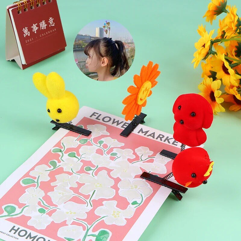 1Pc Little Yellow Rabbit Windmill Hairpin For Children Gift Funny Christmas Gift Cute Spring Headdress