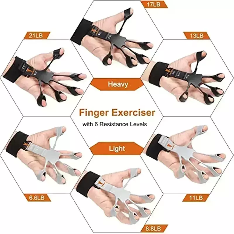Uchwyt silikonowy trening i ćwiczenia ćwiczenia palca noszach wzmacniacz dłoni artretyzm uchwyt trener szczotka ręczna uchwyty ekspandera
