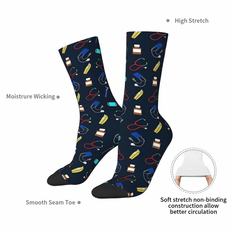 Medizinische Ausrüstung Muster Socken Harajuku super weiche Strümpfe die ganze Saison lange Socken Zubehör für Männer Frau Geschenke