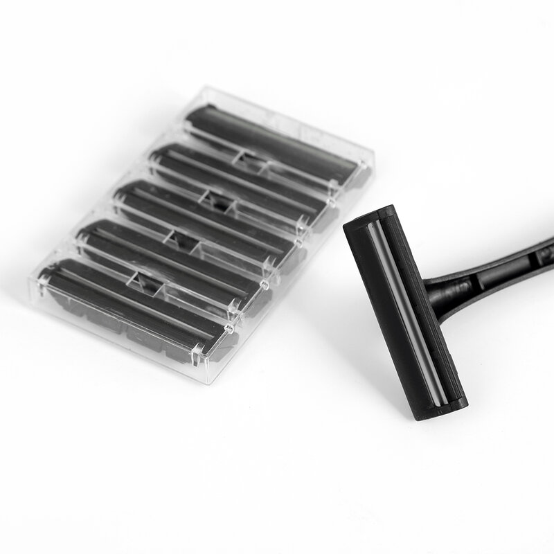 1 Handle + 6PCS 2 Blades Razor Set for Men Plastic Disposable Shaving Hair Baber Remove Tool Manual Shaver Set