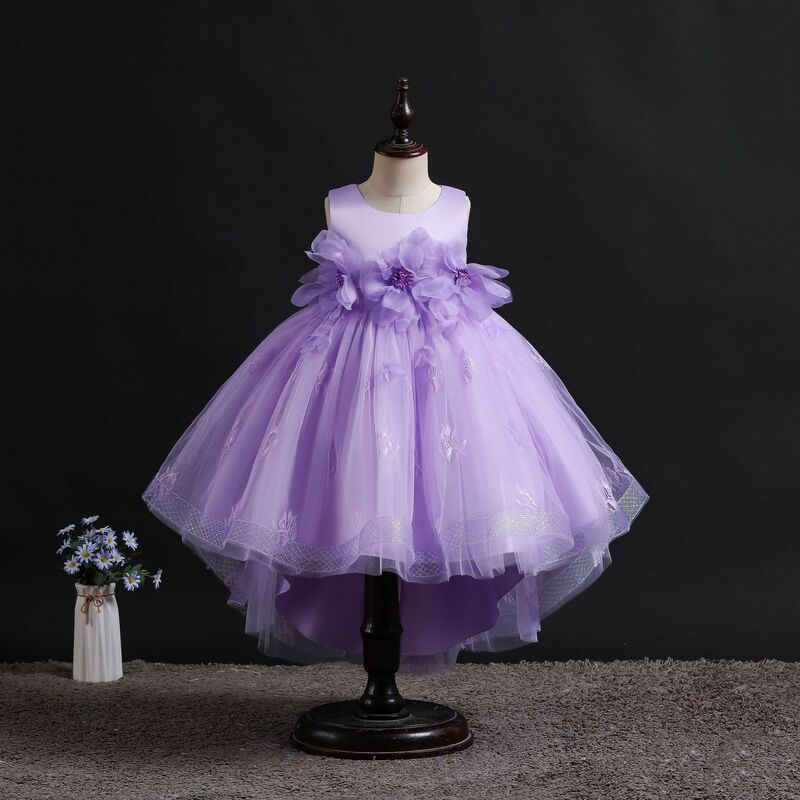 Annabelle Flower Girl Dress for Kids Round Neck Appliques Bridesmaid Baby Christmas Dresses Weddings Kids Birthday Party Dress