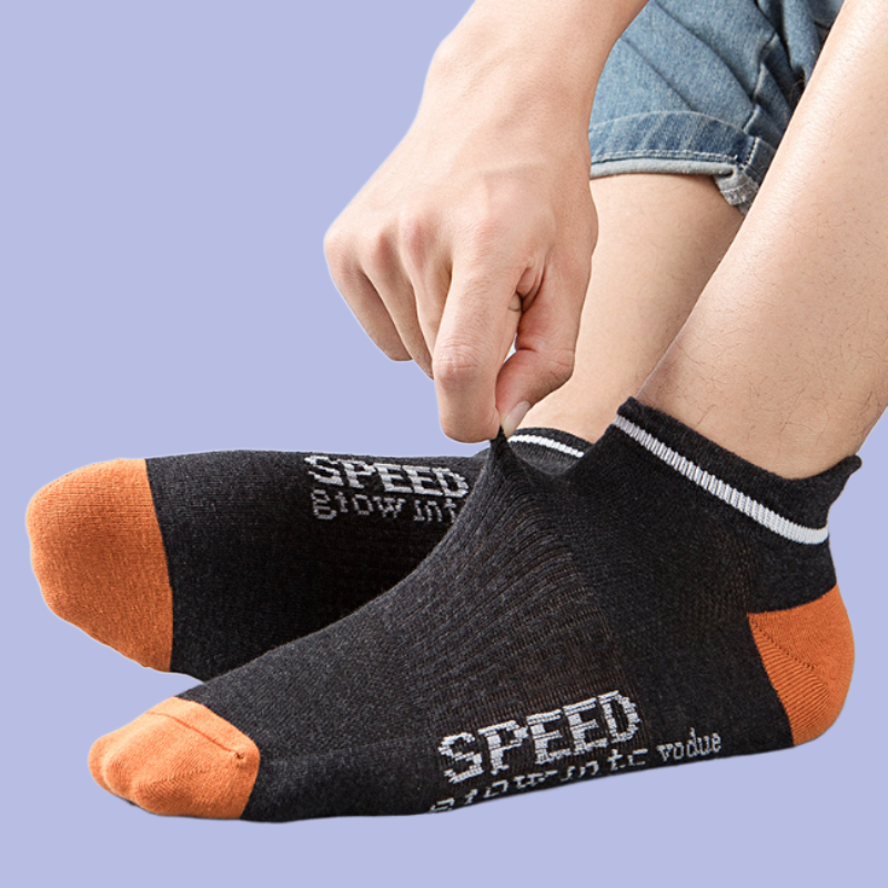 5/10 Pairs Mens Low Cut Ankle Socks Breathable Non Slip Sports Short Socks Summer Spring Casual Mesh Thin Low Tube Socks