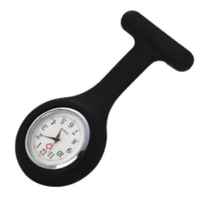 미니 귀여운 포켓 실리콘 간호사 시계 브로치 튜닉 시계, 무료 배터리, 의사 의료 유니섹스 시계