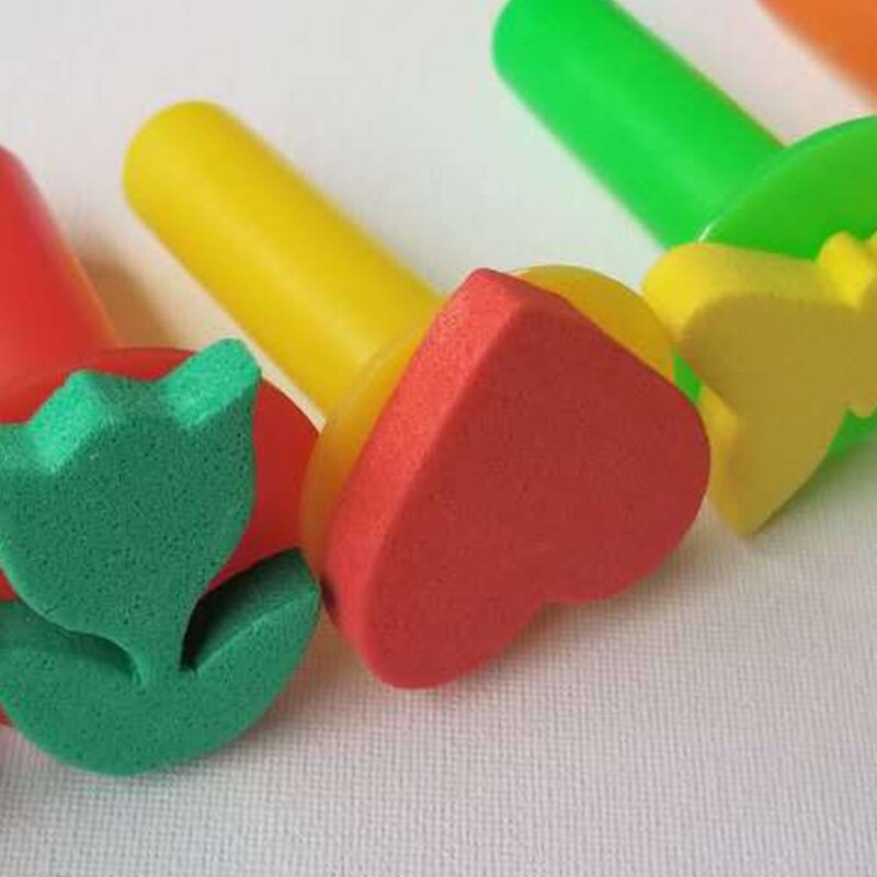 5 peças de carimbo de papelaria educacional carimbos de plástico para pintura de criança para colorir novo dropship