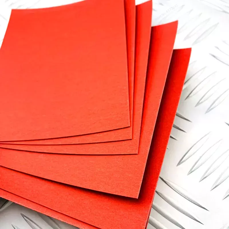 2 Stück rot vulkan isiertes Fibe Papier griff Abstand halter Material Herstellung DIY Messers chaft Zubehör Material x 80x1mm