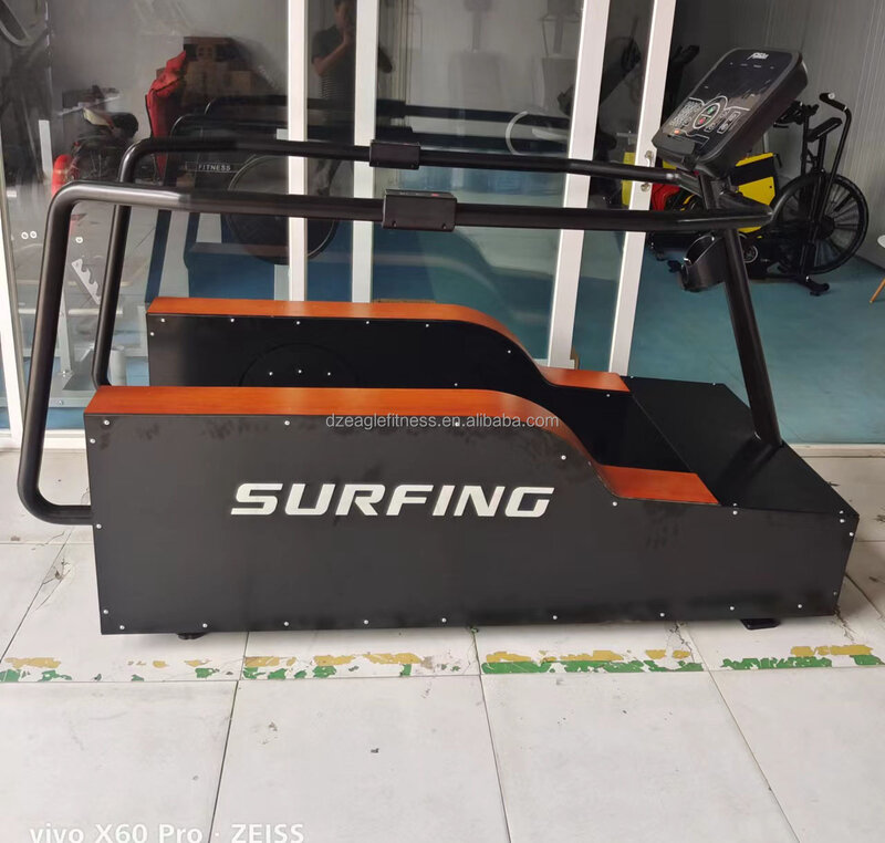 Skyboard-máquina de Surf de madera para gimnasio, equipo de fitness con pantalla LCD, máquina de Surf