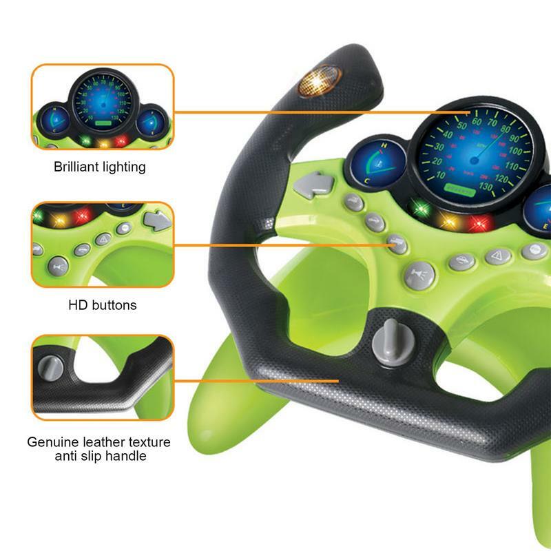 Volante interactivo multifuncional para niños, juguete de conducción, juego y conducción