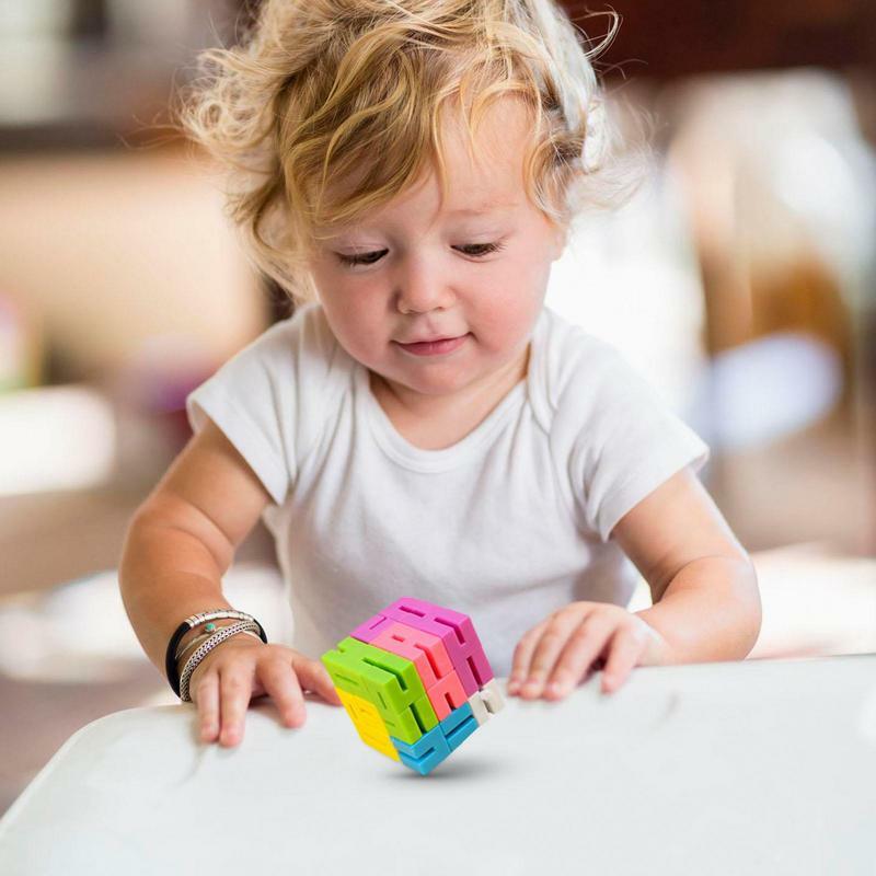Wężowa kostka Twist Puzzle zabawka na imprezę podróżnicza rodzinna prezent dla dzieci dobra do promowania inteligencji świątecznych puzzli