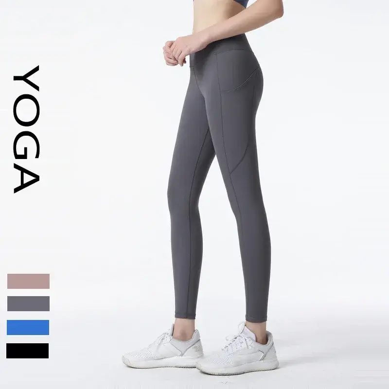 Wysoka talia i podnoszenie bioder nago spodnie do fitnessu Outdoor do biegania obcisłe sporty treningowe spodnie do jogi