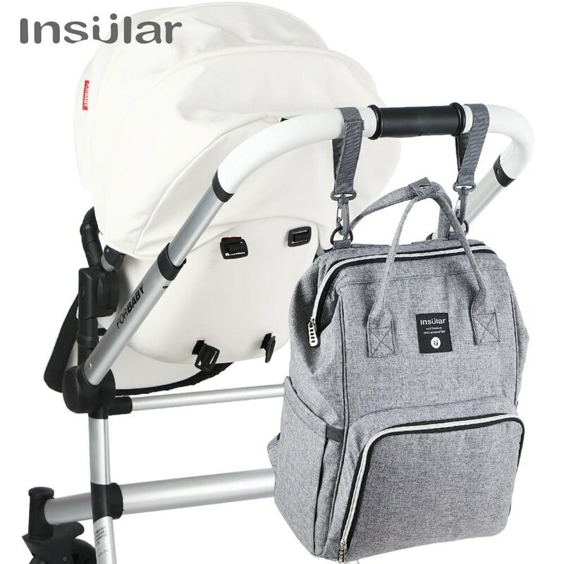 Insular-Markowy plecak na pieluchy do wózka, duża pojemność, wielofunkcyjny, wodoodporny, mama i dziecko, na dwór, na podróż