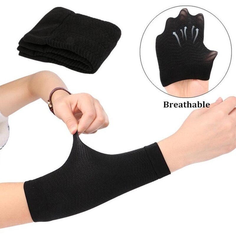 Women Weight Loss Arm Shaper Cellulite Slimming Wrap Belt Band Face Lift Tool Arm Sleeves Women Long Sleeve