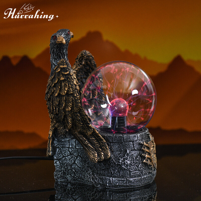 Double-Headed Eagle Brand Crystal Plasma Lamp 4-inch Touch Sensitive Science Enlightenment Cool Indoor Table Decoration Ornament