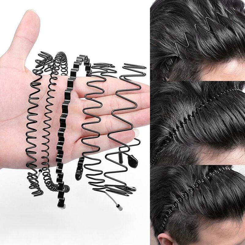 Unisex welliges Haar Reifen schönen Rücken Kopf rutsch fest im Freien einfache Mode Sport Gesicht ausgehen Kopfschmuck Stirnbänder