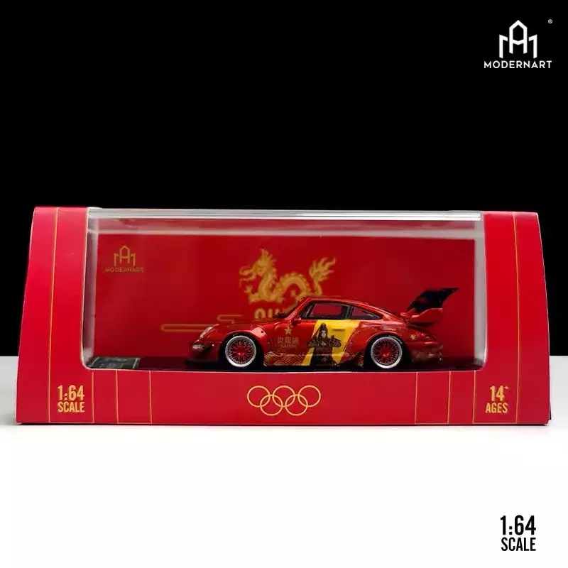 Mini TimeMicro 1/64 Porsche RWB993 China Yanlongyu simulación modelo pantalla colección animación aleación Coche