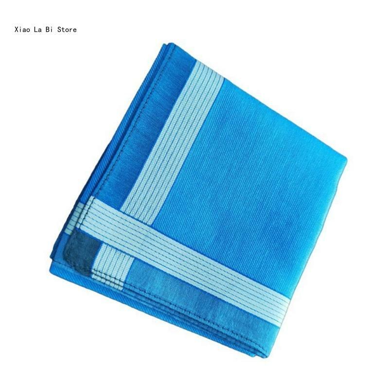 Lightweight Handkerchief Striped Pattern Hankie Washable Chest Towel Pocket Handkerchief for Adult Wedding Party