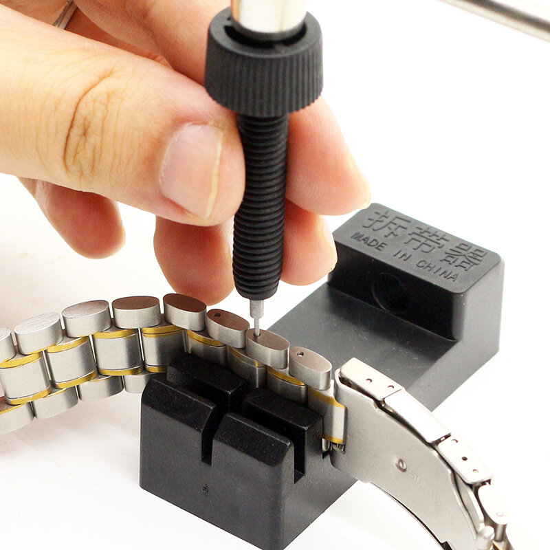 Pasek ze zegarek ze stali nierdzewnej wymienne ogniwa bransolety regulowane narzędzie zestaw narzędzi do naprawy bransoletka z paskiem nacięcie łańcucha